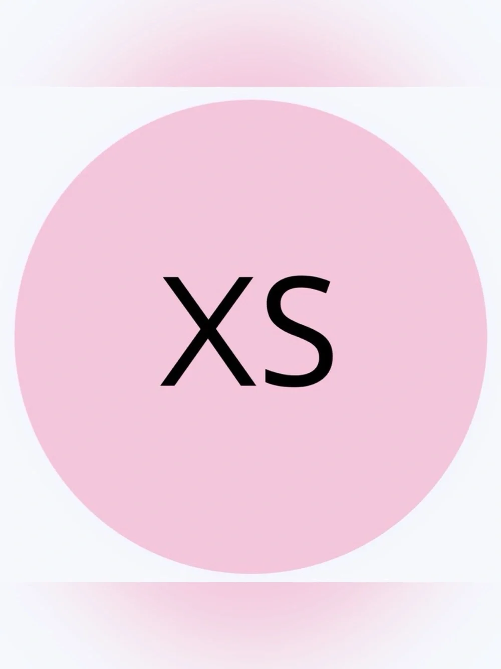 50 STICKERS - 2” ROUND - SIZE EXTRA SMALL “XS” - CLOTHING LABELS - PINK
